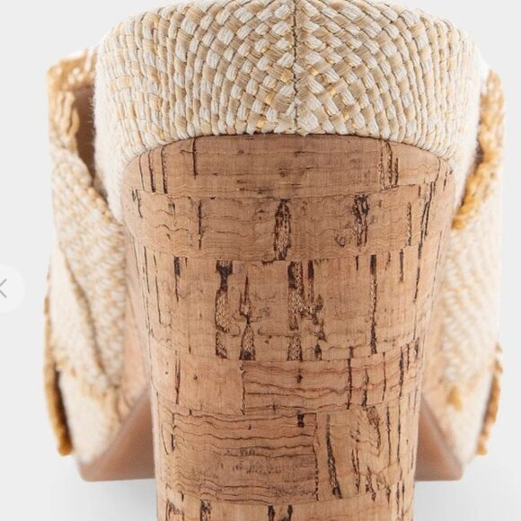 Raffia Espadrilles Cork Heeled Platform Sandal "Madina" by Aerosoles 8.5 WF EUC - Picture 13 of 16